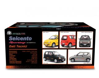 Fiat Seicento Sporting Abarth 1998 Rosso Laudoracing 1:18 Resinemodell (Türen, Motorhaube... nicht zu öffnen!)